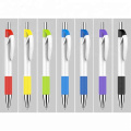 School Office Use Plastic Click Ball Pens Custom Logo Advertising Colorful ABS Plastic Ballpoint Pens